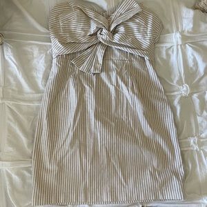 Striped Strapless Mini